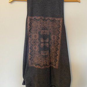 Roxy Blue Tank Top with Crochet Back